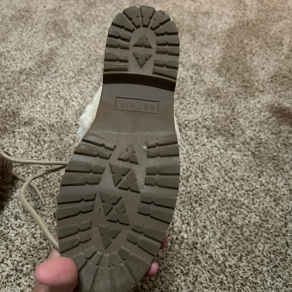 Women's Sprit brush gold lace up booties. - Picture 5 of 8